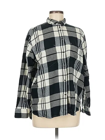 Pre-owned Madewell Long Sleeve Button Down Shirt In Gray
