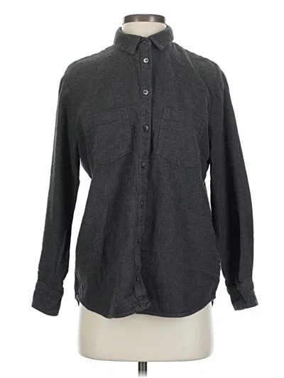 Pre-owned Madewell Long Sleeve Button Down Shirt In Gray