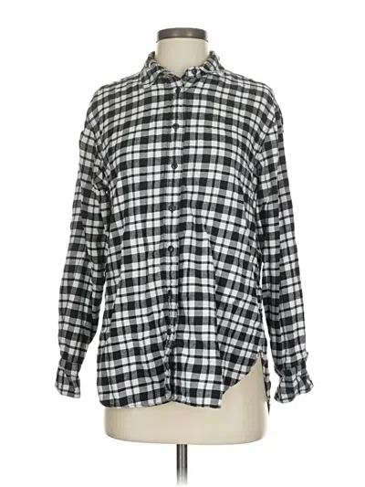 Pre-owned Madewell Long Sleeve Button Down Shirt In Gray