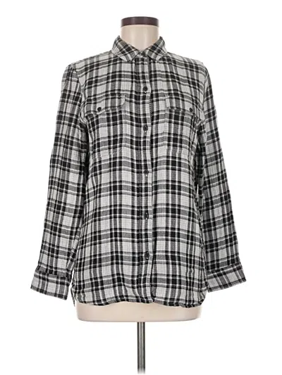 Pre-owned Madewell Long Sleeve Button Down Shirt In Gray