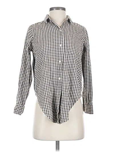 Pre-owned Madewell Long Sleeve Button Down Shirt In Gray