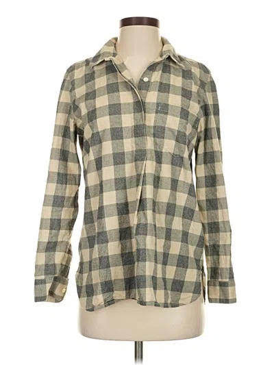 Pre-owned Madewell Long Sleeve Button Down Shirt In Gray