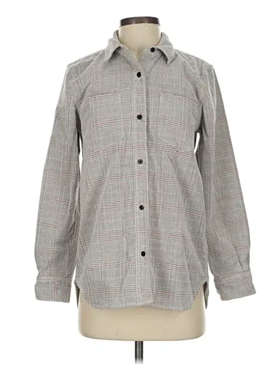 Pre-owned Madewell Long Sleeve Button Down Shirt In Gray