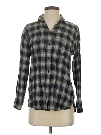 Pre-owned Madewell Long Sleeve Button Down Shirt In Gray