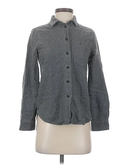 Pre-owned Madewell Long Sleeve Button Down Shirt In Gray