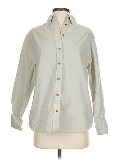 Pre-owned Madewell Long Sleeve Button Down Shirt In Gray