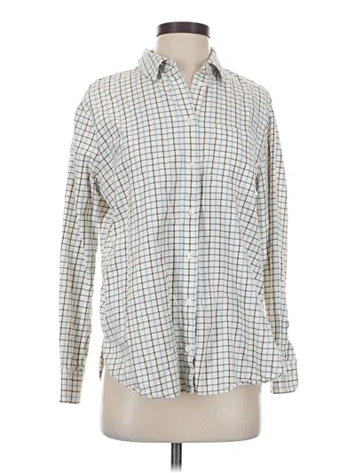 Pre-owned Madewell Long Sleeve Button Down Shirt In Gray