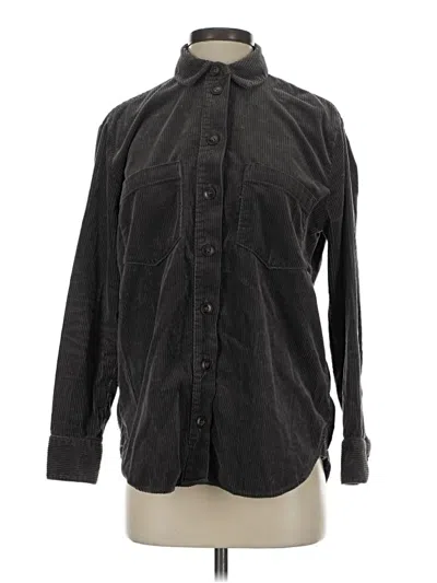 Pre-owned Madewell Long Sleeve Button Down Shirt In Gray
