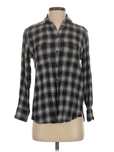 Pre-owned Madewell Long Sleeve Button Down Shirt In Gray