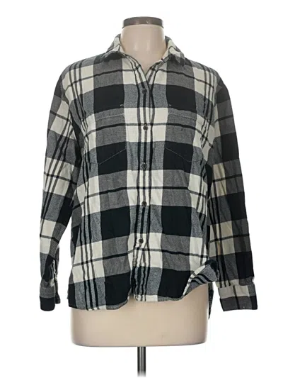 Pre-owned Madewell Long Sleeve Button Down Shirt In Gray
