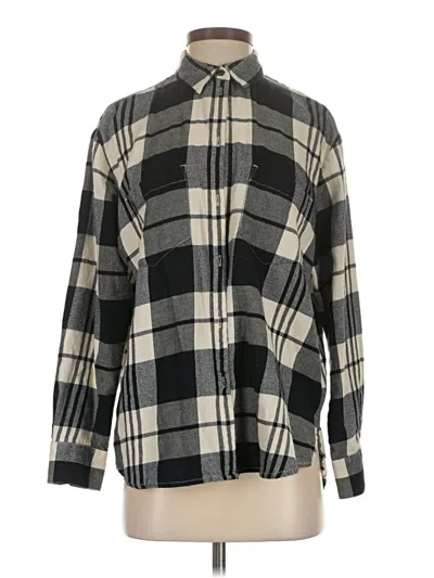 Pre-owned Madewell Long Sleeve Button Down Shirt In Gray