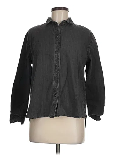 Pre-owned Madewell Long Sleeve Button Down Shirt In Gray