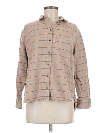 Pre-owned Madewell Long Sleeve Button Down Shirt In Gray