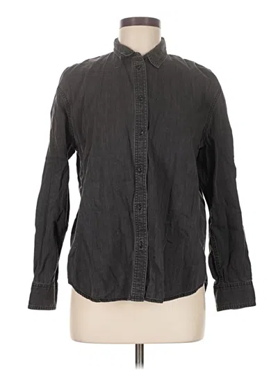 Pre-owned Madewell Long Sleeve Button Down Shirt In Gray