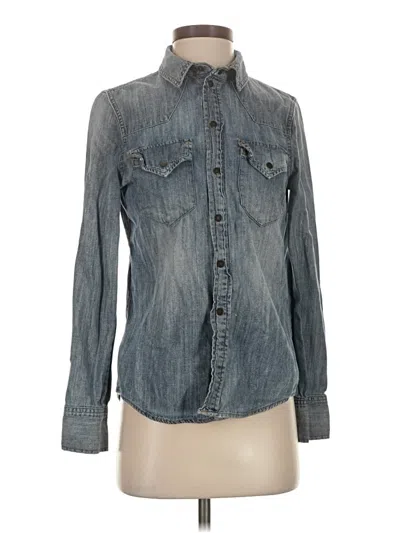 Pre-owned Madewell Long Sleeve Button Down Shirt In Gray
