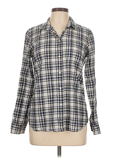 Pre-owned Madewell Long Sleeve Button Down Shirt In Gray