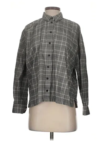 Pre-owned Madewell Long Sleeve Button Down Shirt In Gray
