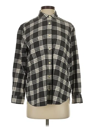 Pre-owned Madewell Long Sleeve Button Down Shirt In Gray