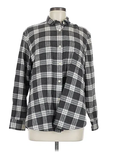 Pre-owned Madewell Long Sleeve Button Down Shirt In Gray