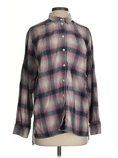 Pre-owned Madewell Long Sleeve Button Down Shirt In Gray