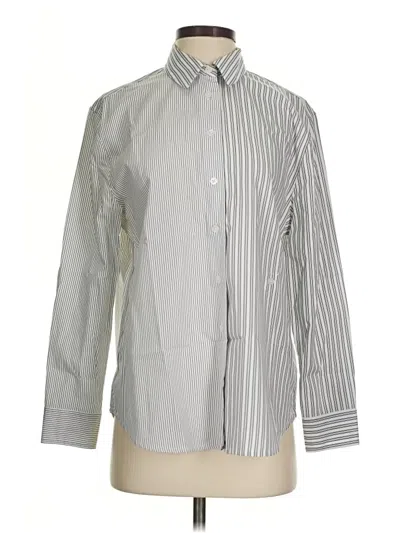 Pre-owned Madewell Long Sleeve Button Down Shirt In Gray