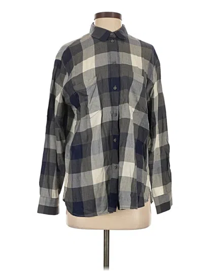 Pre-owned Madewell Long Sleeve Button Down Shirt In Gray
