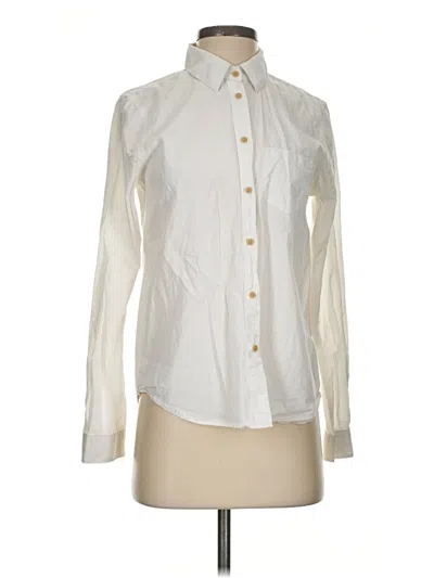 Pre-owned Madewell Long Sleeve Button Down Shirt In Ivory