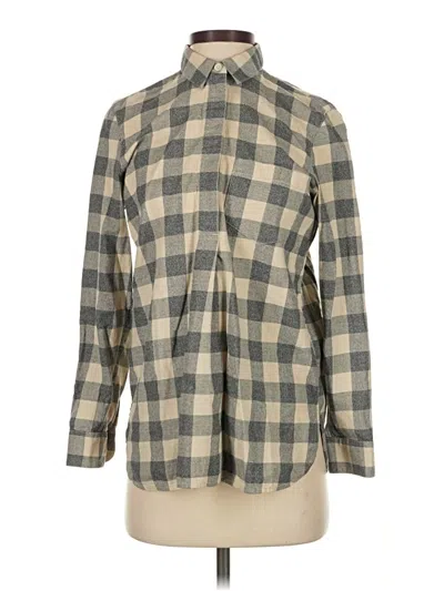 Pre-owned Madewell Long Sleeve Button Down Shirt In Ivory