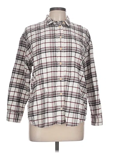 Pre-owned Madewell Long Sleeve Button Down Shirt In Ivory
