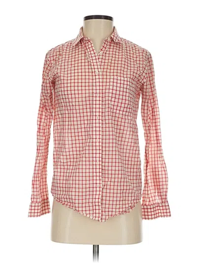 Pre-owned Madewell Long Sleeve Button Down Shirt In Orange