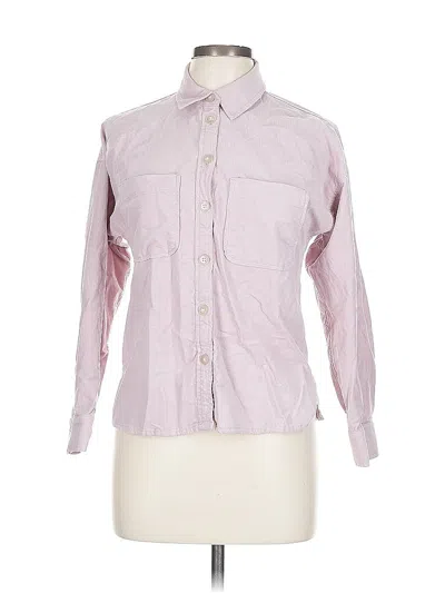 Pre-owned Madewell Long Sleeve Button Down Shirt In Pink