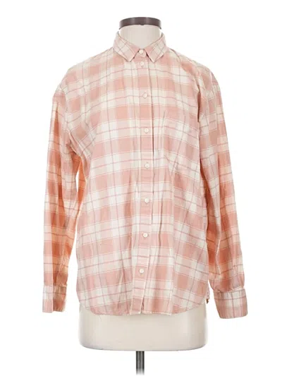 Pre-owned Madewell Long Sleeve Button Down Shirt In Pink