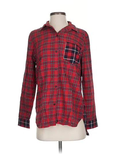 Pre-owned Madewell Long Sleeve Button Down Shirt In Red