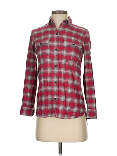 Pre-owned Madewell Long Sleeve Button Down Shirt In Red