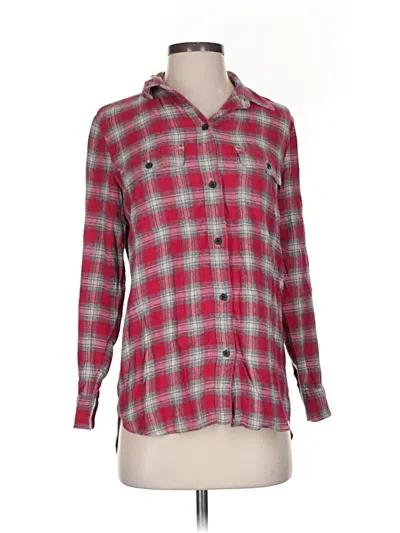 Pre-owned Madewell Long Sleeve Button Down Shirt In Red