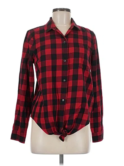 Madewell Long Sleeve Button Down Shirt In Red
