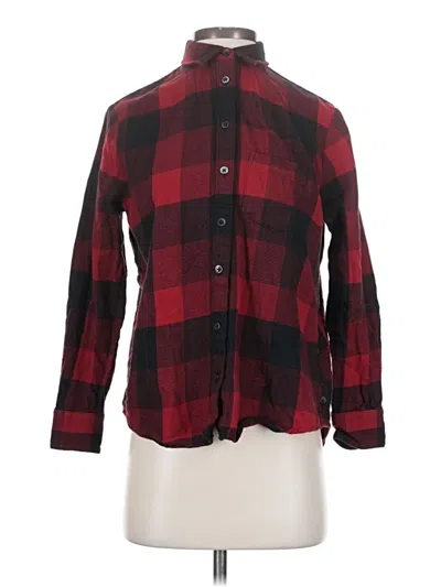 Pre-owned Madewell Long Sleeve Button Down Shirt In Red
