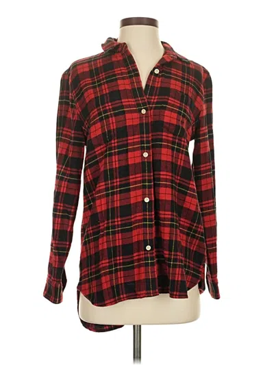 Madewell Long Sleeve Button Down Shirt In Red
