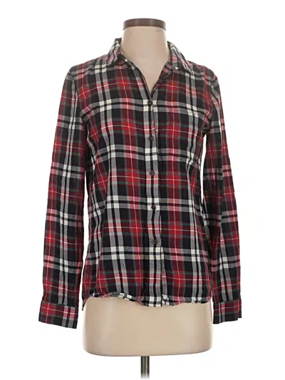 Pre-owned Madewell Long Sleeve Button Down Shirt In Red