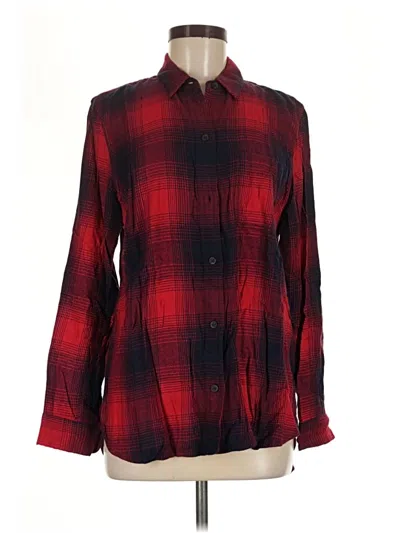 Pre-owned Madewell Long Sleeve Button Down Shirt In Red
