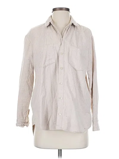 Pre-owned Madewell Long Sleeve Button Down Shirt In Tan