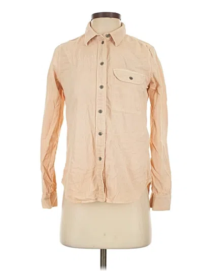 Pre-owned Madewell Long Sleeve Button Down Shirt In Tan