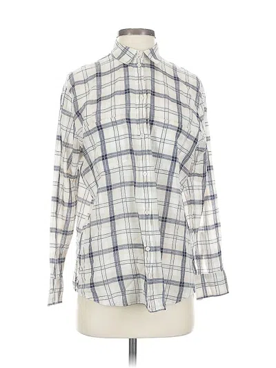 Pre-owned Madewell Long Sleeve Button Down Shirt In White