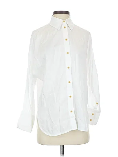 Madewell Long Sleeve Button Down Shirt In White