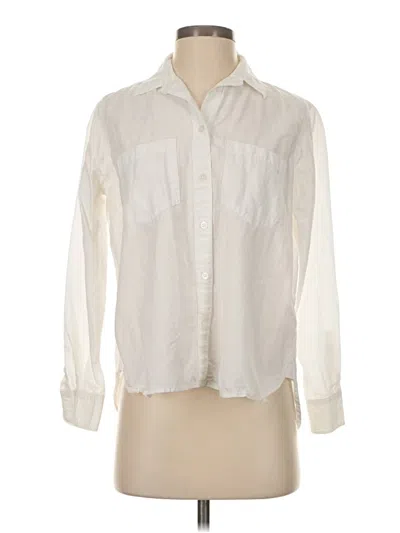 Pre-owned Madewell Long Sleeve Button Down Shirt In White