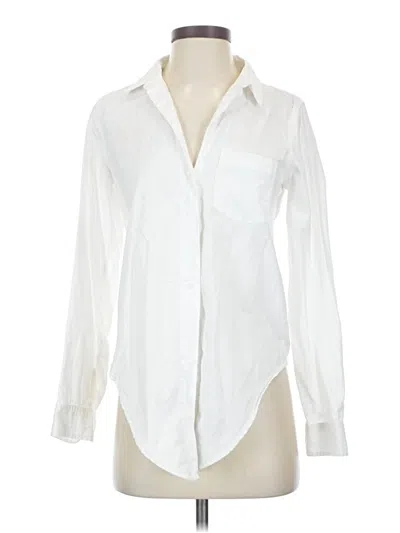 Pre-owned Madewell Long Sleeve Button Down Shirt In White