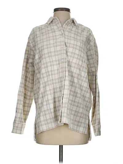 Madewell Long Sleeve Button Down Shirt In White