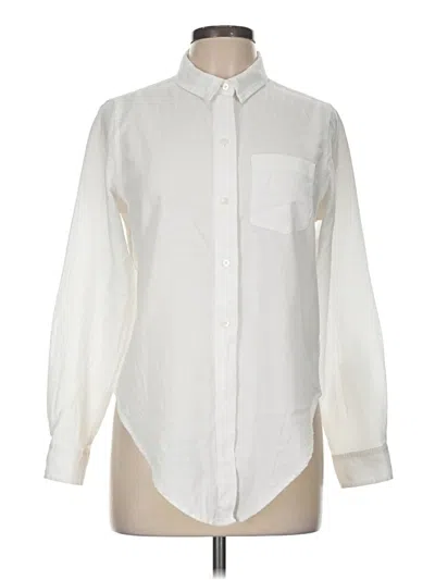 Pre-owned Madewell Long Sleeve Button Down Shirt In White