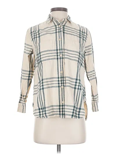 Pre-owned Madewell Long Sleeve Button Down Shirt In White