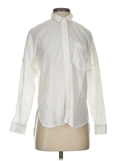 Pre-owned Madewell Long Sleeve Button Down Shirt In White